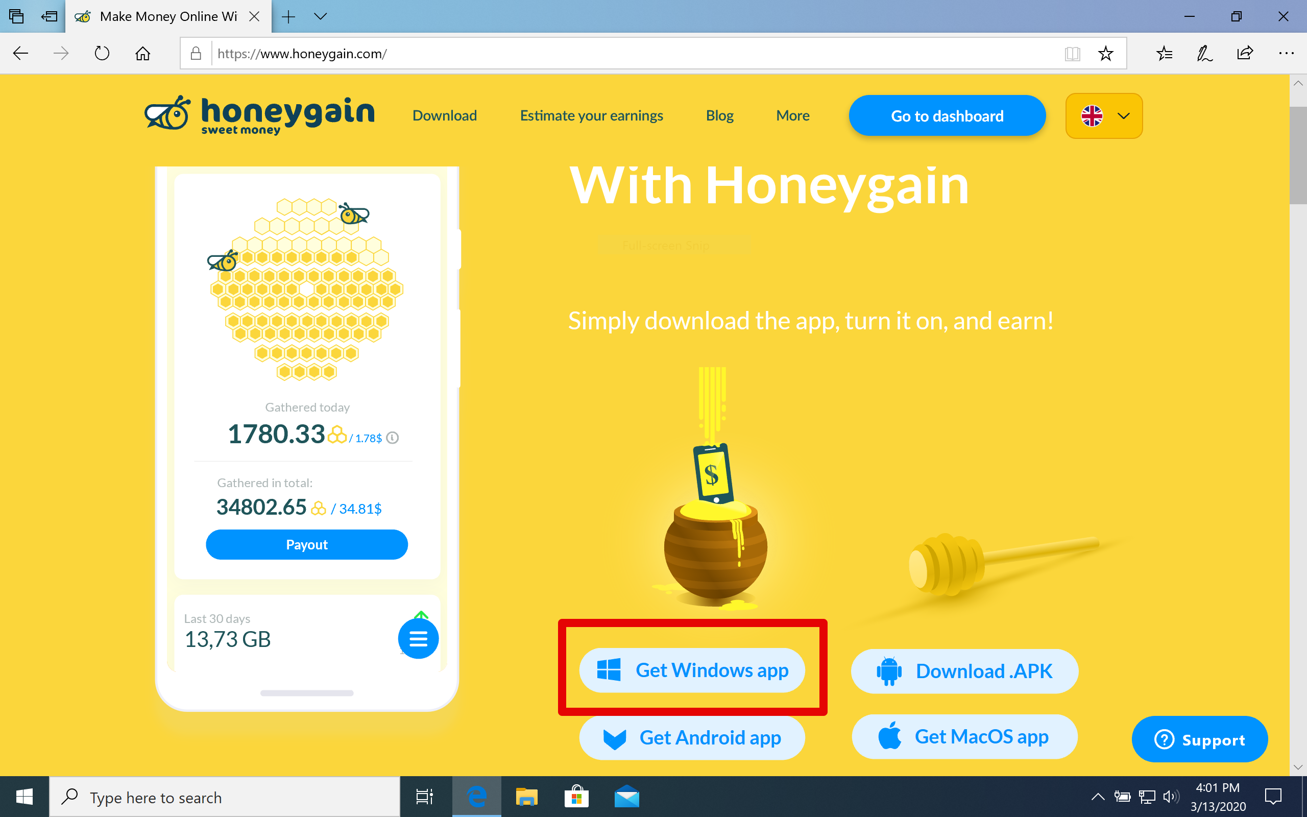 Приложение Honeygain можно поставить на Windows, MacOS, Android кингуру